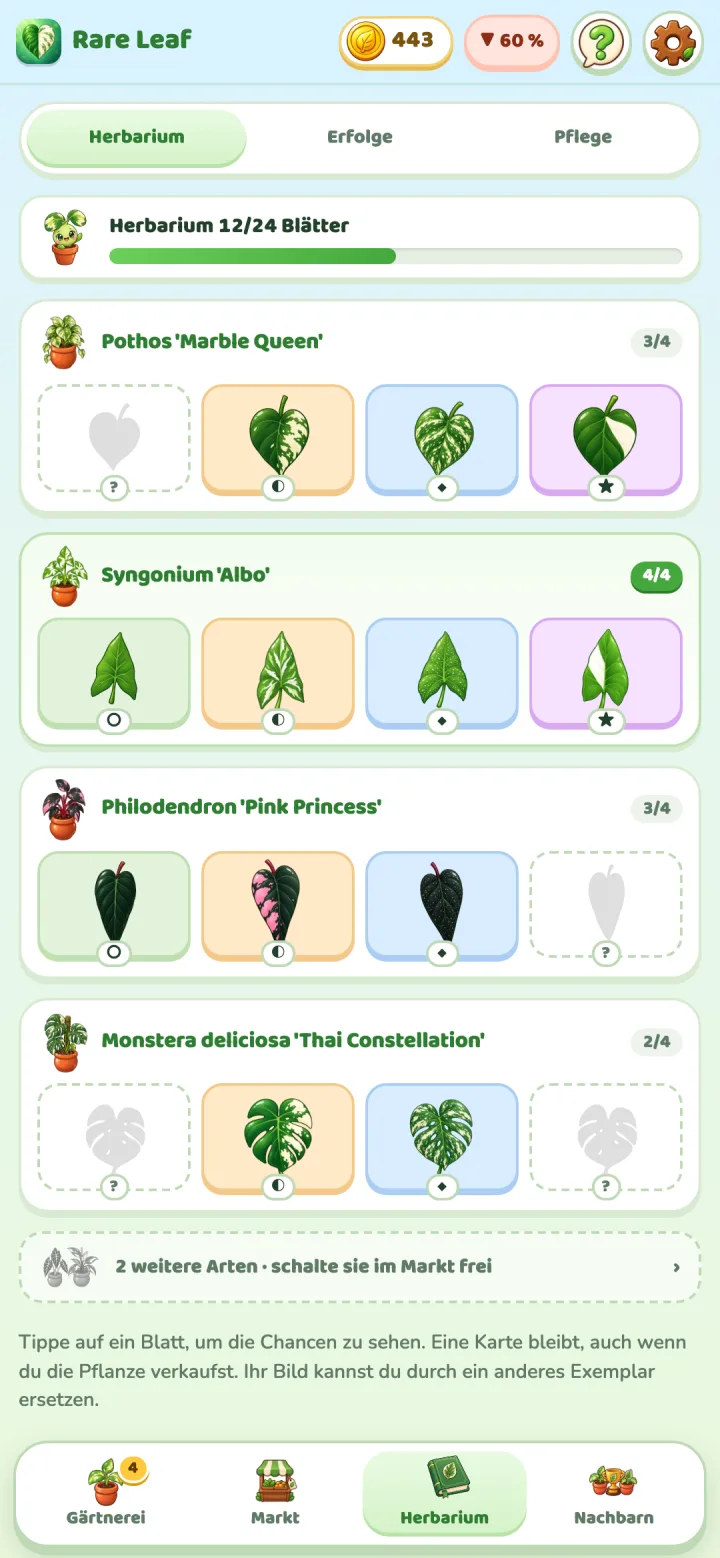 Rare Leaf Tycoon: Herbarium