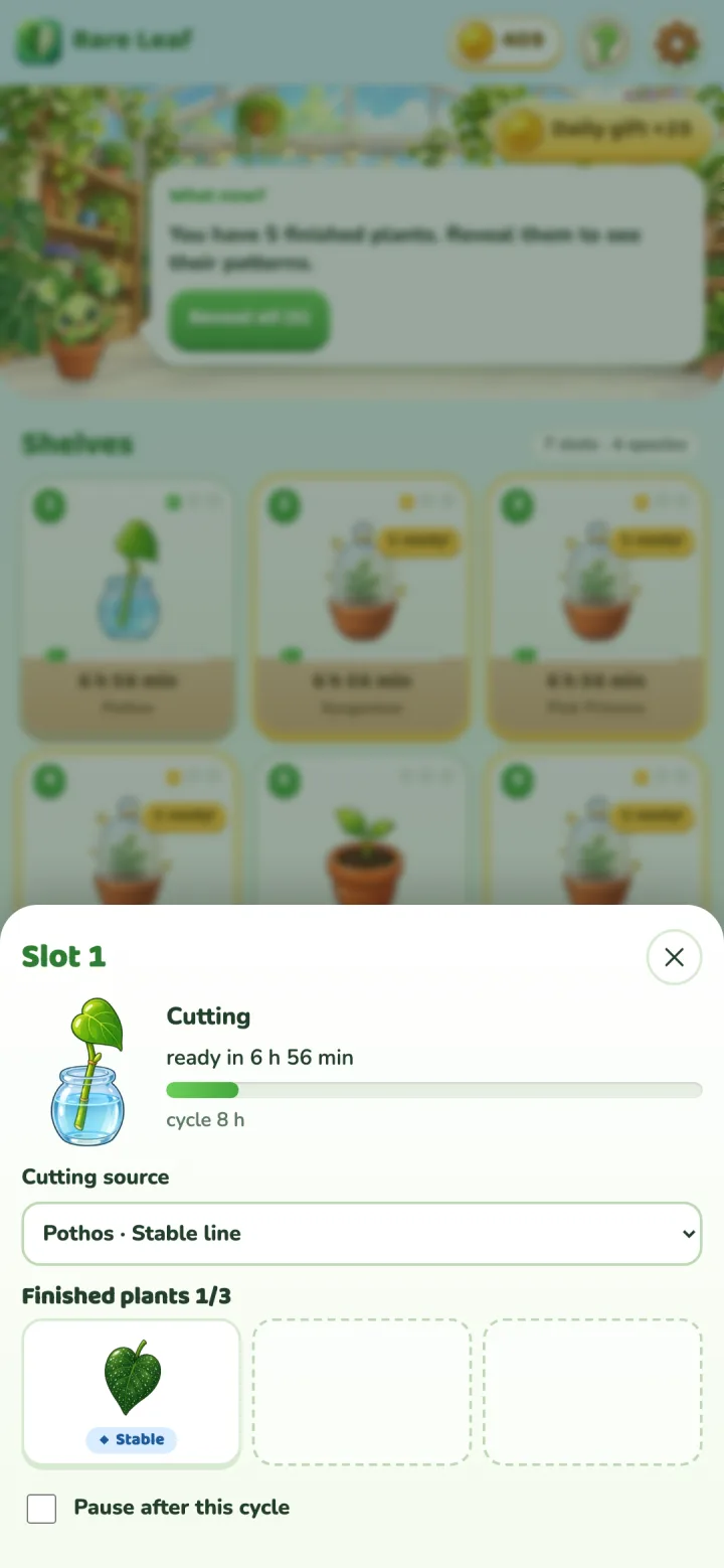 Rare Leaf Tycoon: A revealed leaf