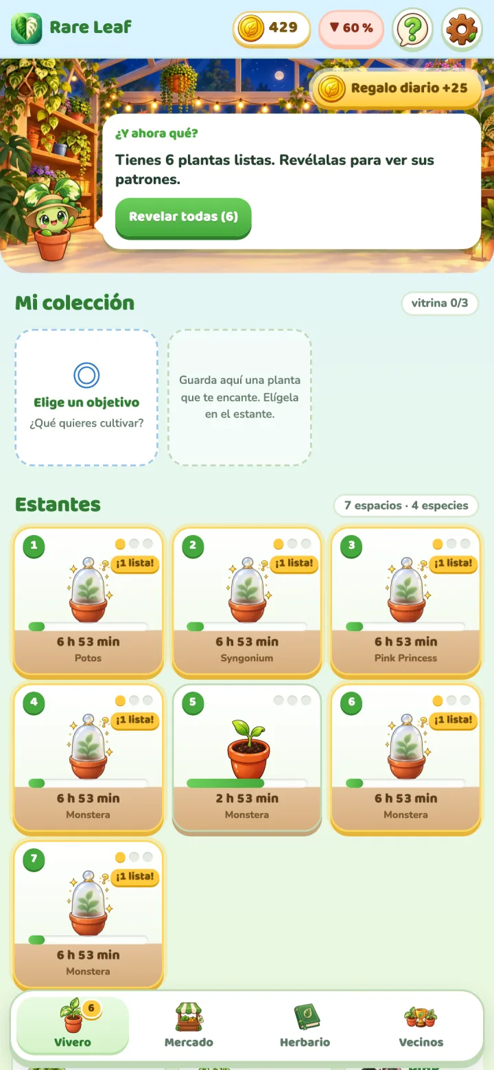 Rare Leaf Tycoon: Invernadero de noche