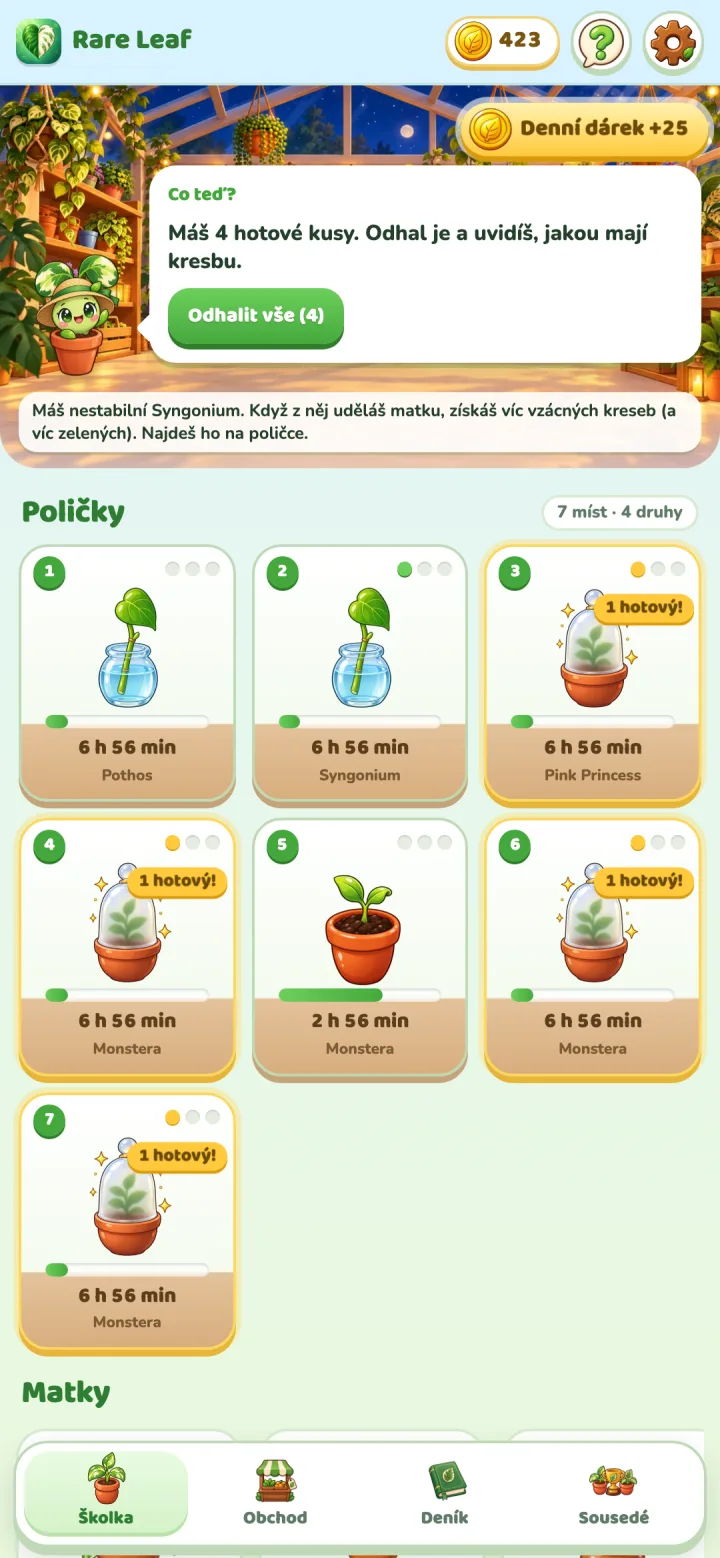 Rare Leaf Tycoon: Noční skleník